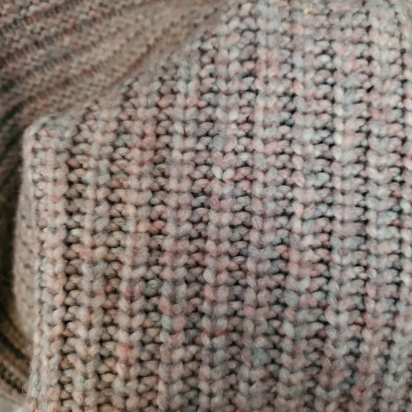 49. Express Pastel Knit Turtle Neck Sweater Lace Up Sleeve Size M - Picture 11 of 11